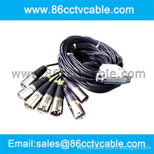 DB25 Multipin to 8 XLR 3-pin Cable